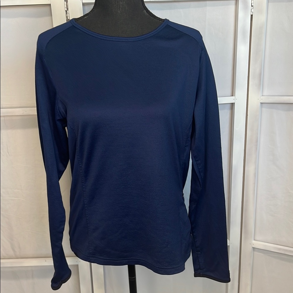 Blue Fitted Long Sleeve top insect repellent women’s long sleeve size me